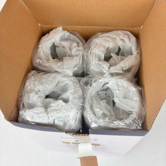 CAMBRIDGE set of 4 stainless steel white wine glasses in gold tone/NIB - Picture 8 of 11